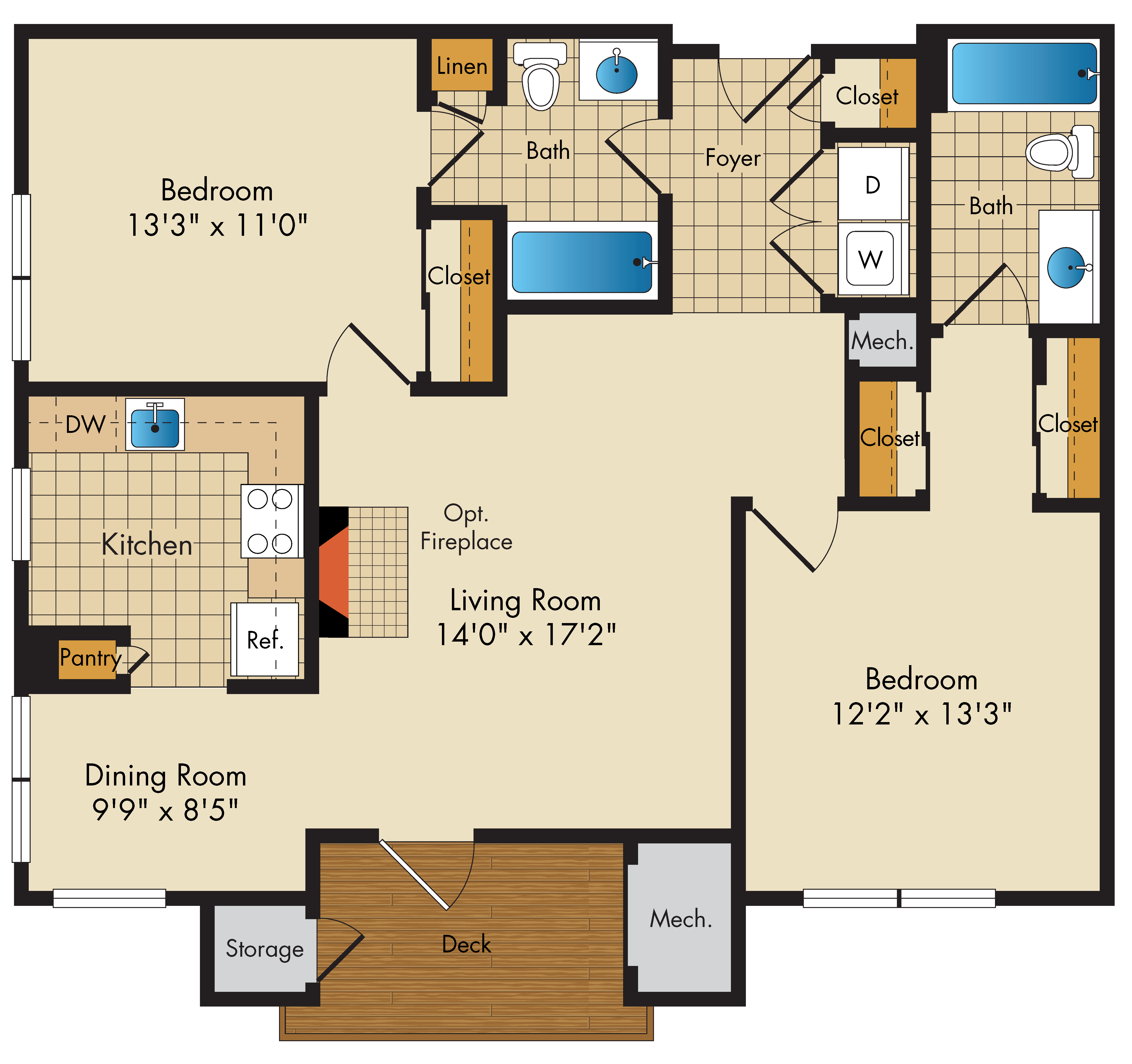 Apartment 334 floorplan